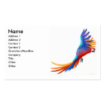 Tarjeta de visita del loro del Macaw del vuelo