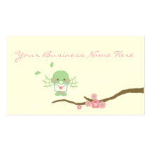 tarjeta de visita del lovebird de la entrega espec