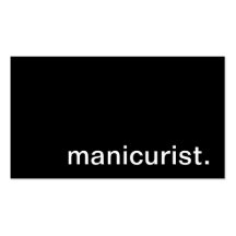 Tarjeta de visita del manicuro