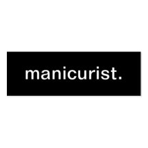 Tarjeta de visita del manicuro