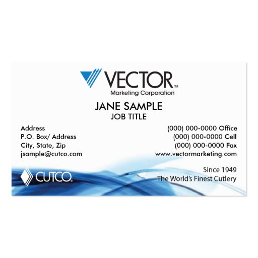 Tarjeta de visita del márketing del vector