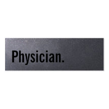 Tarjeta de visita del médico del negro de carbón m