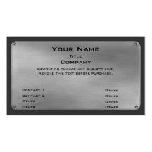 Tarjeta de visita del metal II - plata