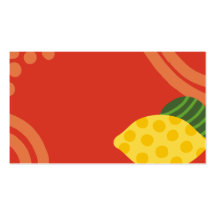 Tarjeta de visita del modelo de la fruta cítrica d