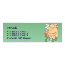 Tarjeta de visita del muñeco de nieve abominable