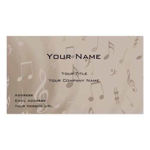 Tarjeta de visita del músico