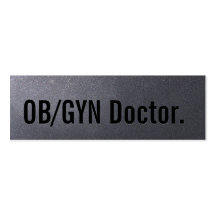 Tarjeta de visita del negro de carbón mini OB/GYN