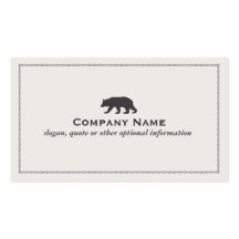 Tarjeta de visita del oso