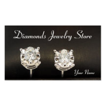 Tarjeta de visita del pendiente del diamante de la