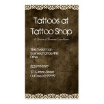 Tarjeta de visita del perfil del tatuaje del cordó