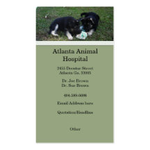 Tarjeta de visita del perrito del pastor alemán