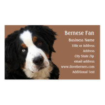 Tarjeta de visita del perro de Bernese Mtn - "Lucy