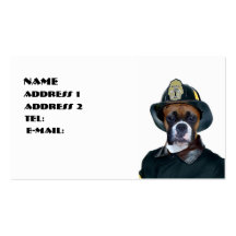 Tarjeta de visita del perro del boxeador del bombe