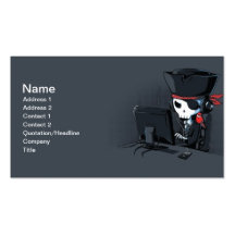Tarjeta de visita del pirata informático del pirat