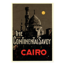 Tarjeta de visita del poster del hotel de El Cairo
