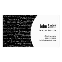 Tarjeta de visita del profesor particular de la ma