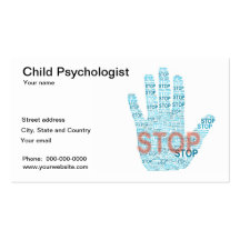 Tarjeta de visita del psicólogo del niño
