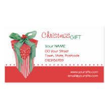 Tarjeta de visita del regalo del navidad