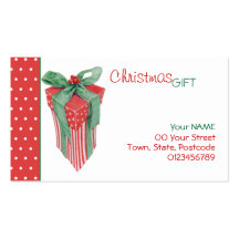 Tarjeta de visita del regalo del navidad