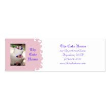 Tarjeta de visita del remolino del rosa del pastel