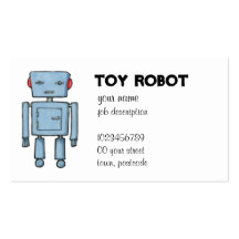 Tarjeta de visita del robot del juguete
