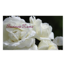 Tarjeta de visita del rosa blanco