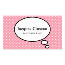 Tarjeta de visita del rosa de la polca de la inspi