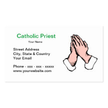 Tarjeta de visita del sacerdote católico