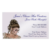 Tarjeta de visita del salón del aparador del pelo 