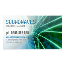 Tarjeta de visita del Scifi de SOUNDWAVES