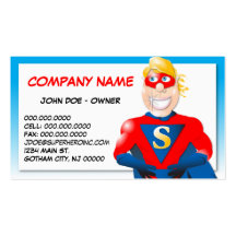 Tarjeta de visita del superhéroe - Horizontal1