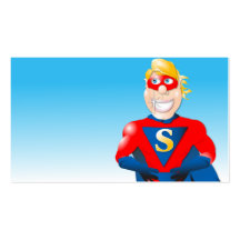Tarjeta de visita del superhéroe Horizontal2