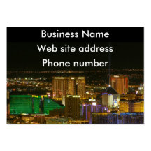 Tarjeta de visita del sur de la tira de Las Vegas