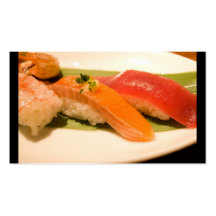 Tarjeta de visita del sushi de Japón