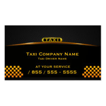 Tarjeta de visita del taxista de Cab Company