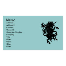 Tarjeta de visita del unicornio