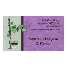 Tarjeta de visita del vino
