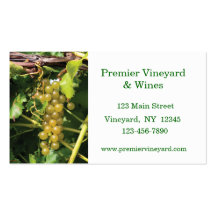 Tarjeta de visita del vino de las uvas