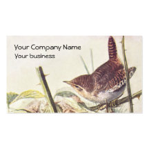 Tarjeta de visita del vintage del Wren