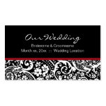 Tarjeta de visita del Web site del boda de la bell