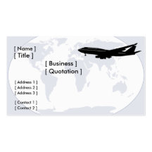 Tarjeta de visita del World Travel/del transporte
