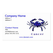Tarjeta de visita del zodiaco del cáncer