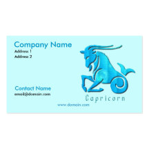 Tarjeta de visita del zodiaco del Capricornio