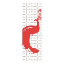 Tarjeta de visita delgada del PAVO REAL ATRACTIVO 