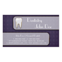 Tarjeta de visita dental del dentista blanco elega