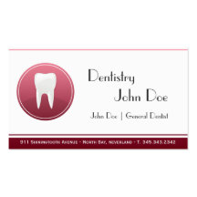 Tarjeta de visita dental del dentista blanco elega