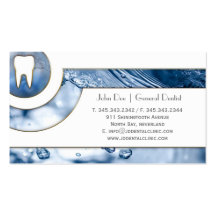 Tarjeta de visita dental del dentista blanco elega