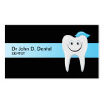Tarjeta de visita dental del dentista con el dient
