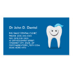 Tarjeta de visita dental del dentista con el dient