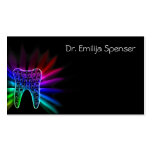 Tarjeta de visita dental elegante del arte